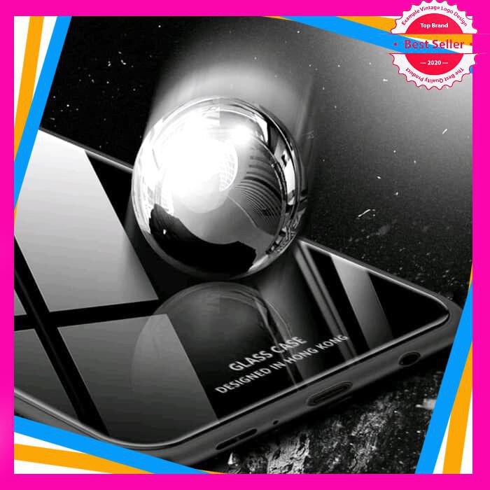 CASE SAMSUNG J8 2018 TEMPERED GLASS CASE HARD GLOSSY ARMOR