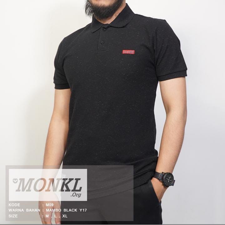 Baju Kaos Kerah Polo Pria M09 Monkl Original Polo Mambo Bahan Premium Lacost Pique CVC