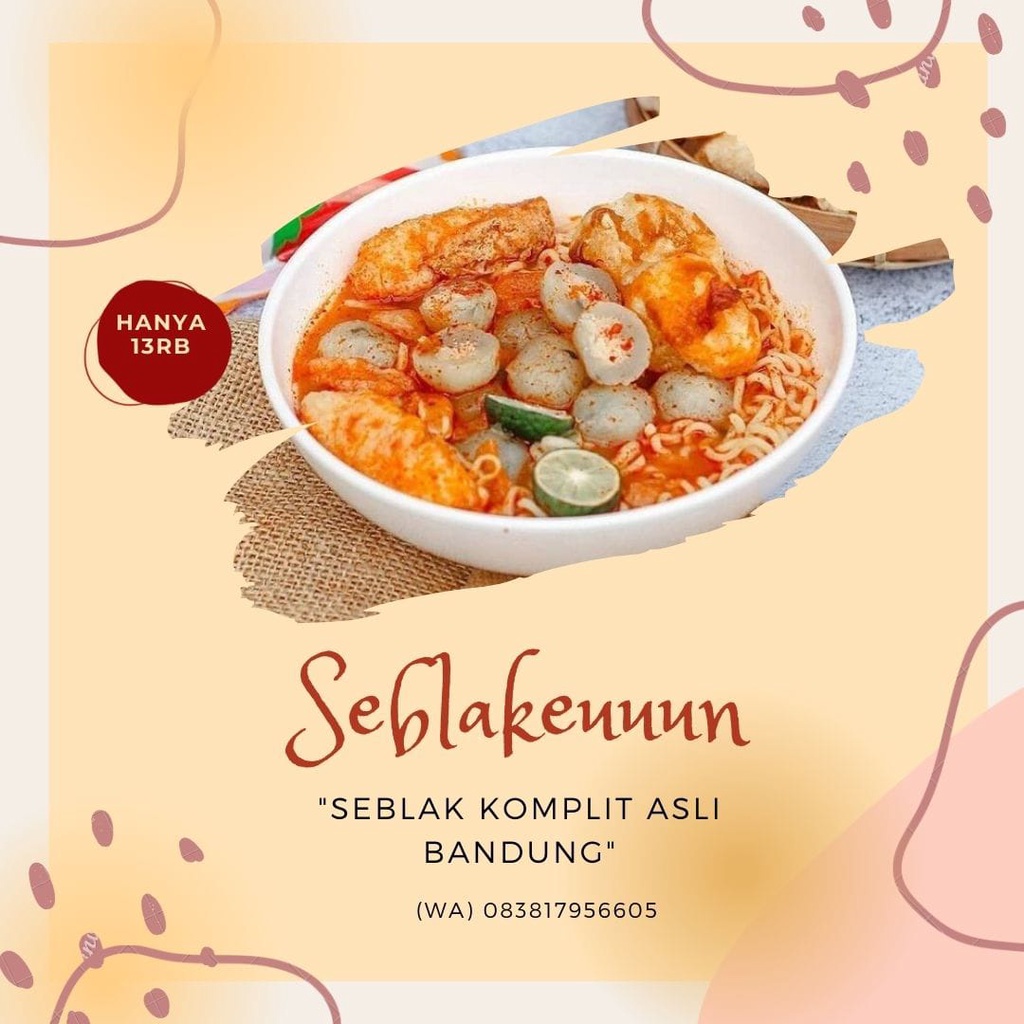 

SEBLAK KOMPLIT BANDUNG/ SEBLAK INSTAN/ ENAK GURIH/ PORSI KENYANG/ HARGA MURAH KUALITAS RASA PREMIUM/ DIJAMIN NAGIH