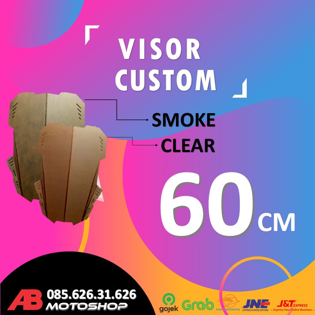 VISOR MOTOR TOURING 60 CM VISOR CUSTOM