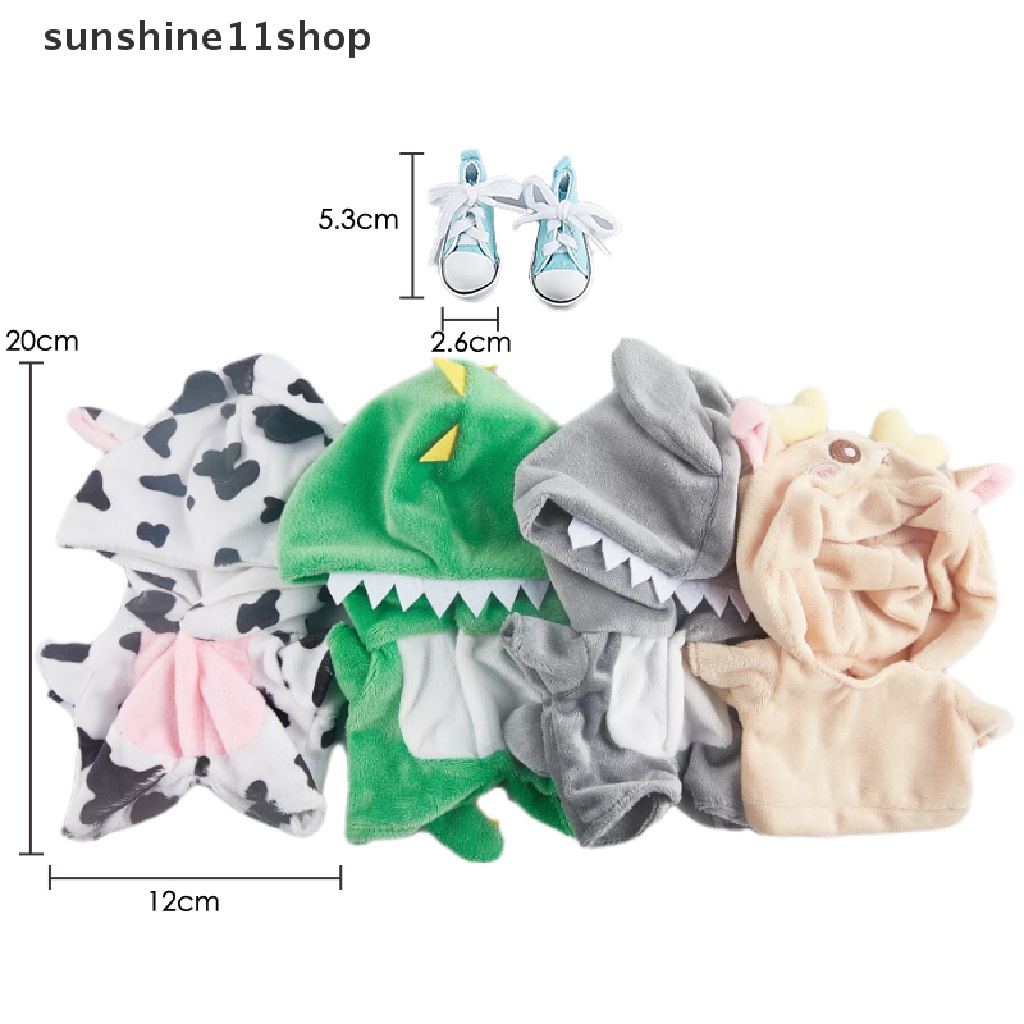 Sho Mainan Piyama Onesie Dinosaurus 20cm Untuk Aksesoris Boneka