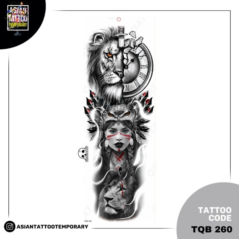 DESIGN TATTO TERBARU FULL ARM /ASIANTATTOO ASIA temporer tato ORIGINAL