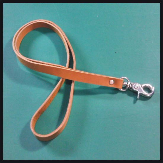 

tali id card kulit asl warna tani lanyard name tag leather goods philo