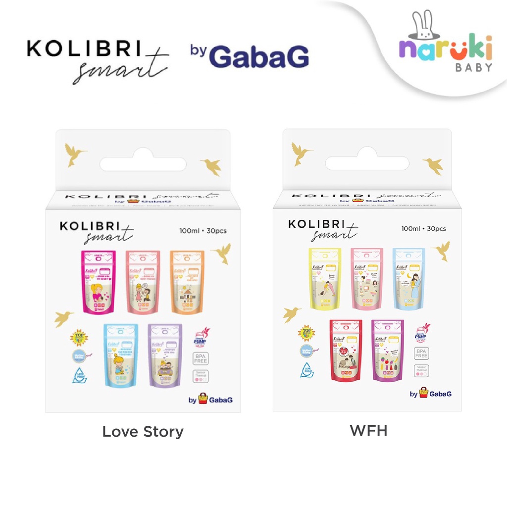 Kantong asi gabag kolibri breastmilk storage bags breast milk 100 ml / 100ml