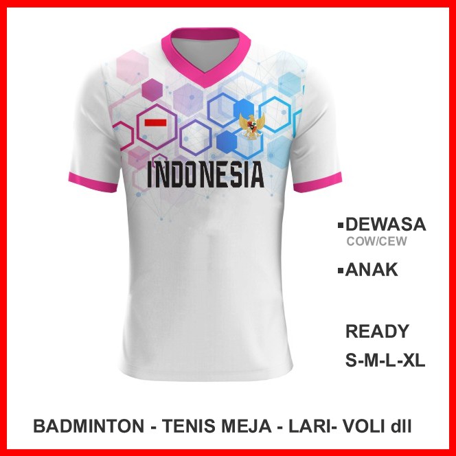 Baju Kaos Jersey Olahraga Badminton Pingpong Lari Volly dll 81 - Jersey Bulutangkis Wanita