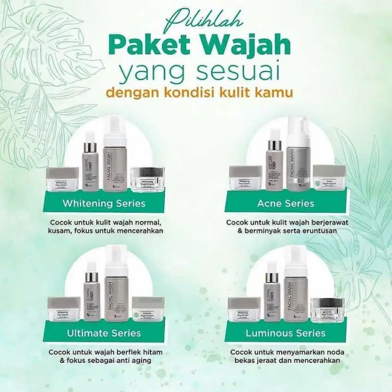 MS GLOW SET LENGKAP/PAKET WAJAH MS GLOW