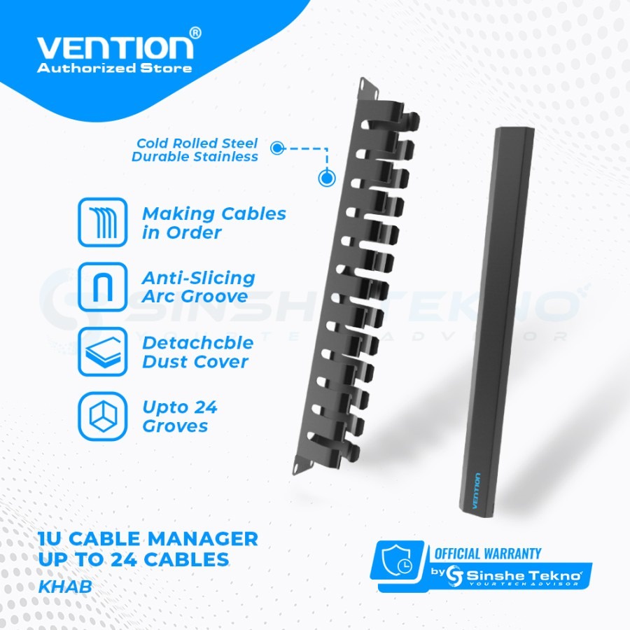 VENTION - KABEL MANAGER - 1U - KHA