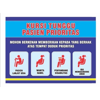 Jual Stiker Kursi Tunggu Pasien Prioritas Biru | Stiker Sandaran Kursi ...