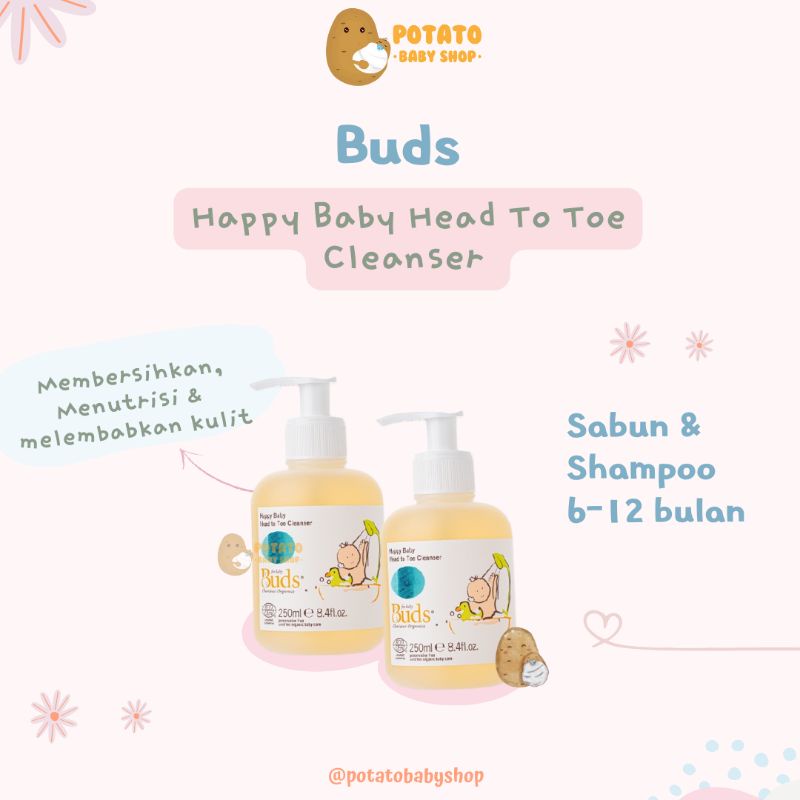 Buds Happy Baby Head to Toe Cleanser - sabun mandi 6m+