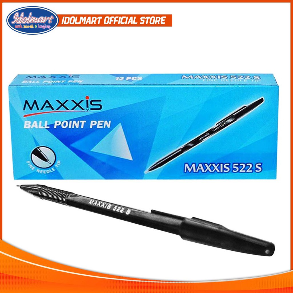 IDOLAKU Pen Maxxis Bolpoin Murah 12pcs