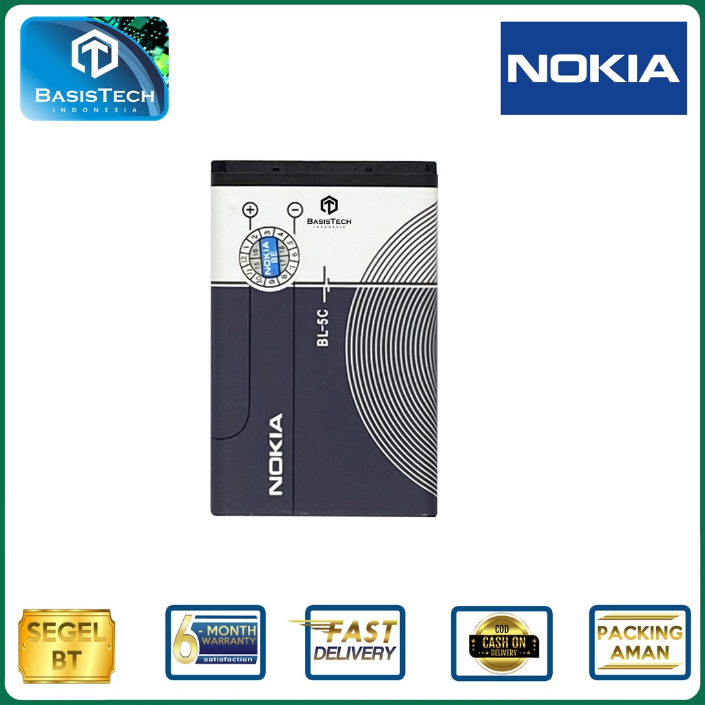 BATERAI NOKIA BL-5C - BL-5CA - BL-5CB - 1100 1280 1600 6600 7610 N70 X2-02 - ORI99 BEST QUALITY