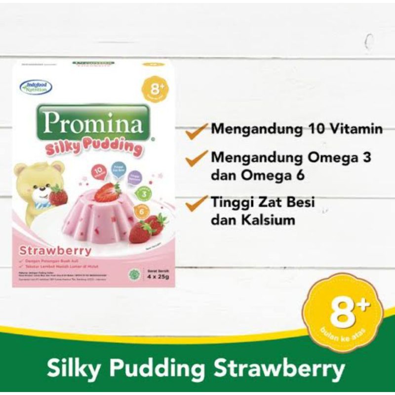 Promina Pudding Strawberry, Coklat 100gr