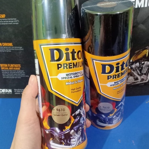 DITON Premium Velg Colours Pilok Pilox Cat Semprot 9610* SILVER GOLD (400cc)