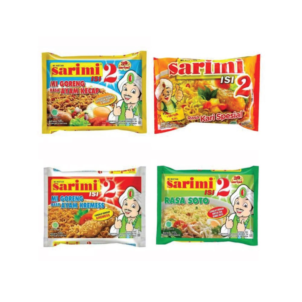 

SARIMI ISI 2 (GORENG KECAP / AYAM KREMESS / KARI SPESIAL / SOTO)