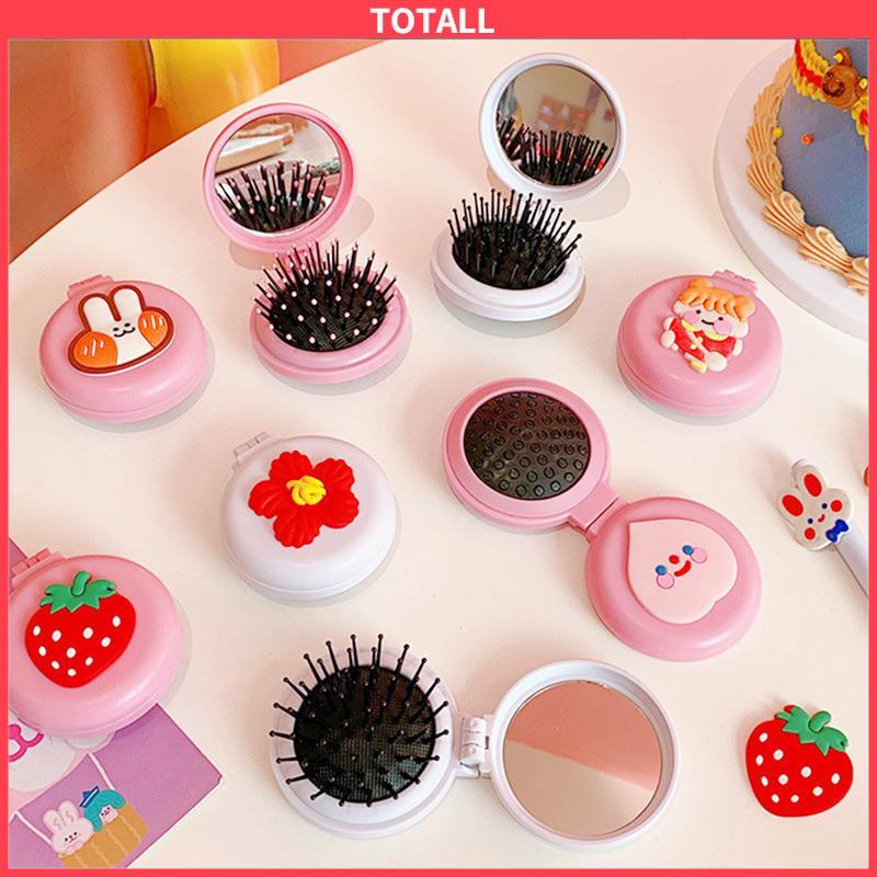 COD Sisir Lipat Airbag Pijat Sikat Rambut Dengan Sisir Anti-statis Cermin-Totall