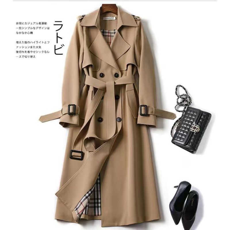 IMPORT LULA WOMAN TRENCH COAT WINTER SPRING OUTFIT JAKET WANITA MUSIM SEMI / DINGIN KOREAN STYLE