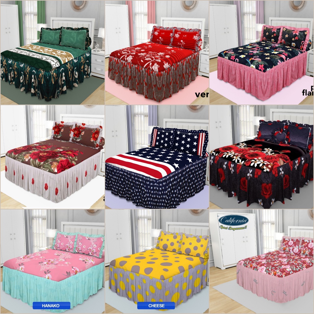 California - Sprei RUMBAI King (180x200) Terlaris pilihan A