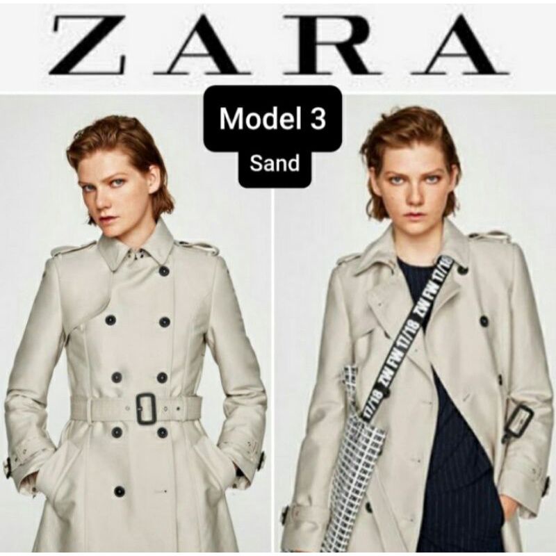 Jaket Wanita Zara LIGHTWEIGHT Trench Coat // Long Coat Jacket Original Branded