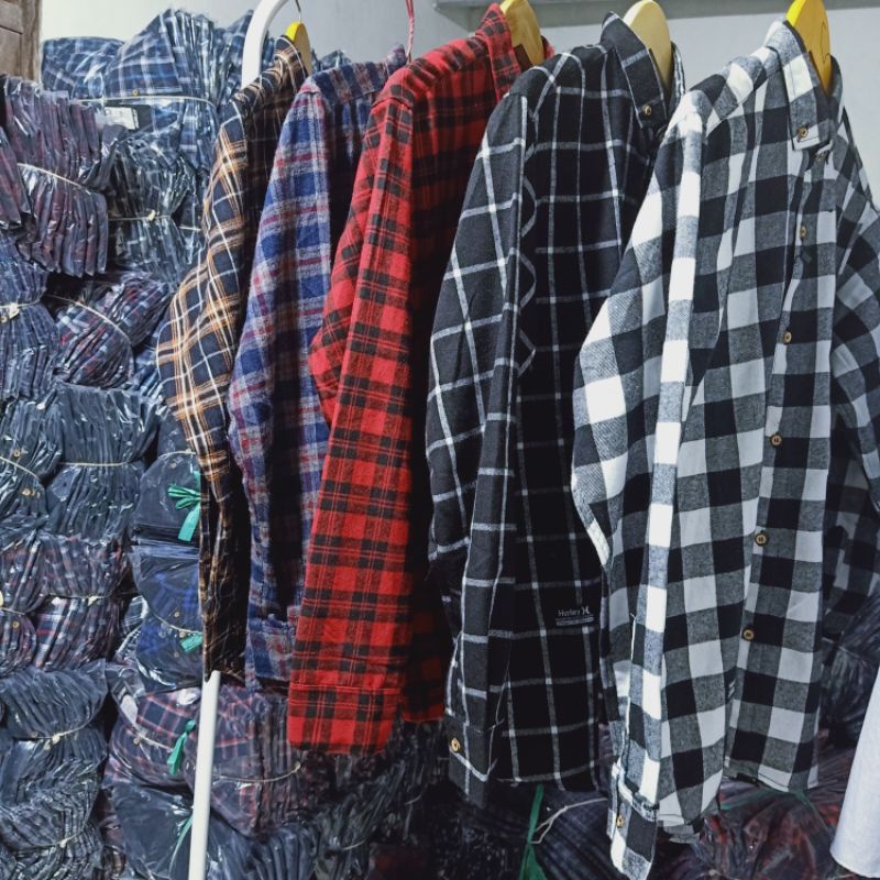 baju flanel kotak kotak best seller