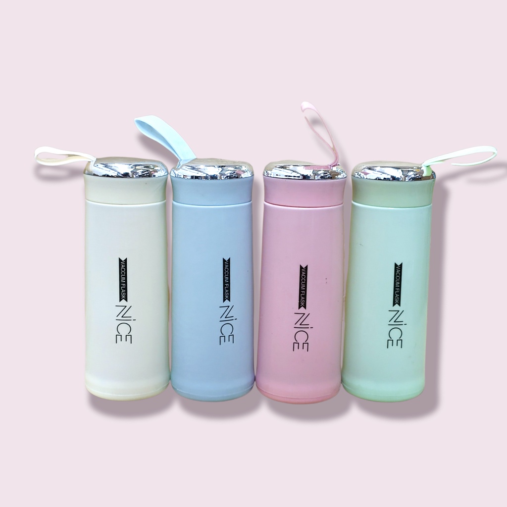 Botol Minum Gelas Kaca Vacuum Flask Botol Aestetic 400ML