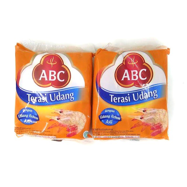 

ABC TERASI UDANG SACHET 1 PAK ISI 20 x 4,2 GRAM