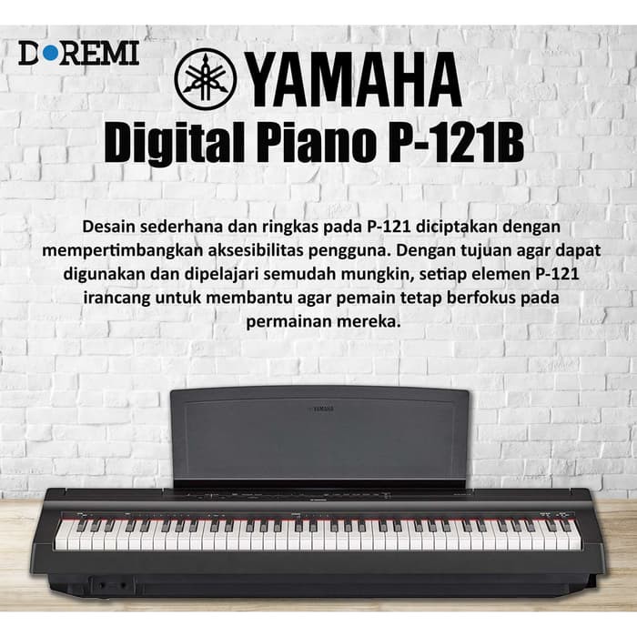 Digital Piano Yamaha P 121b P121 P 121 Original Shopee Indonesia