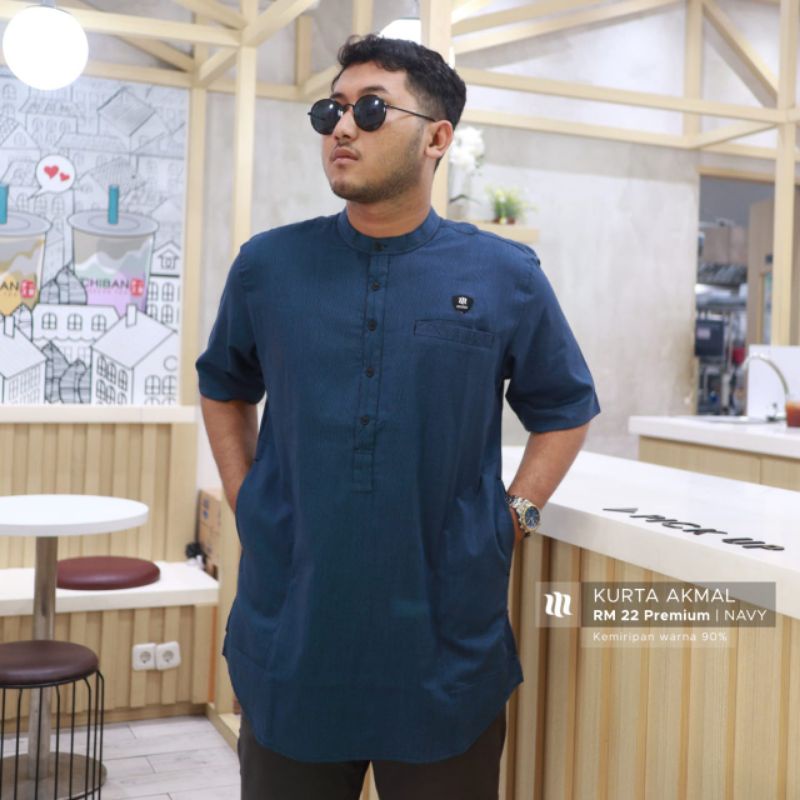 Kurta koko Akmal baju pria cotton rm22 premium mosped griyazanna
