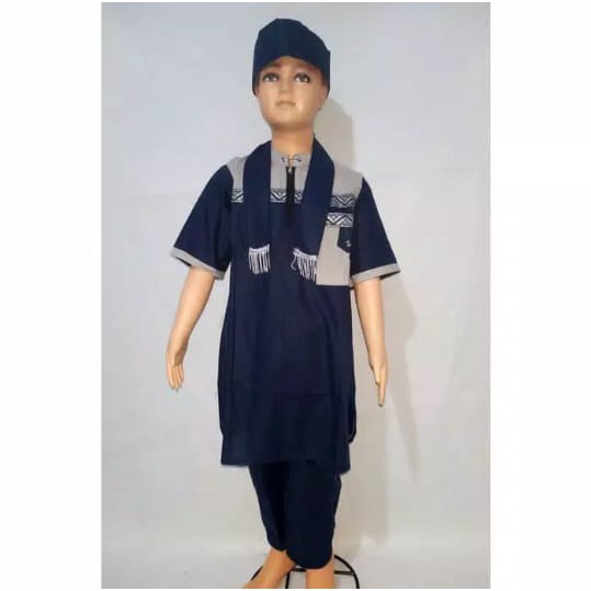 BAJU KOKO Anak Laki Laki Lengan Pendek model turki campur//stelan koko pakistan anak umur 1-12th