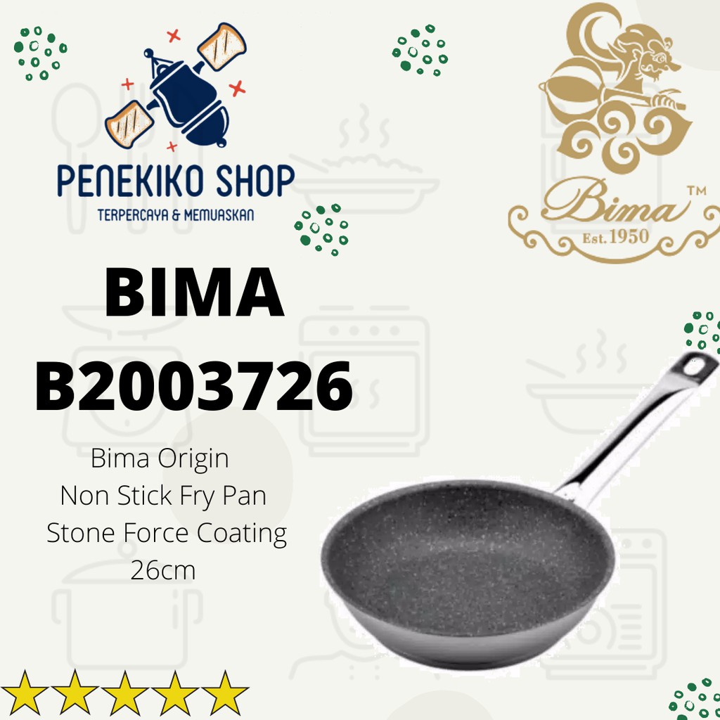 BIMA B2003726 FRY PAN STONE FORCE 26CM PENGGORENGAN BIMA BIMA STONE FORCE WAJAN BIMA PENGGORENGAN