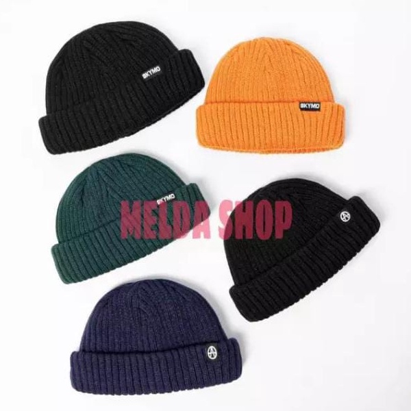 Topi Kupluk Beanie Hat Short Rajut Simpel Distro Unisex