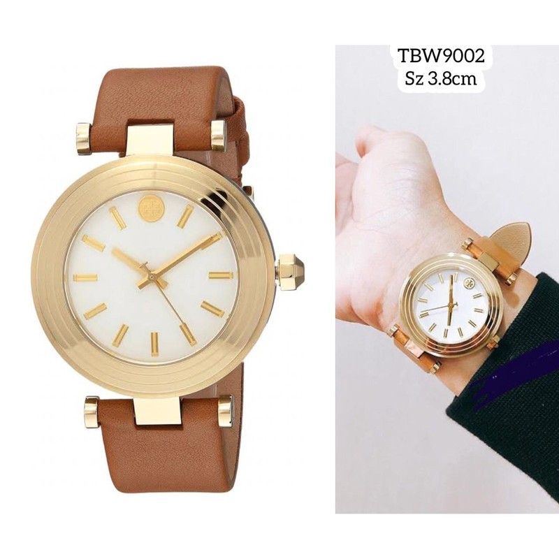 jam tory burch leather watch tbw9002 brown