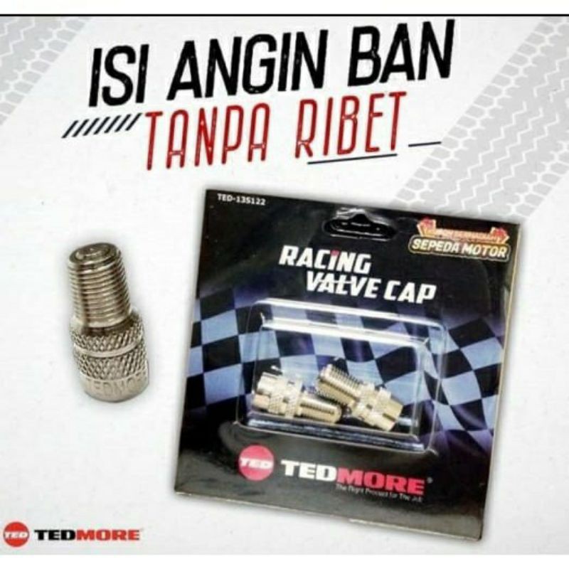 tutup pentil TEDMORE isi angin tanpa ribet roda pentil ban motor mobil sepeda MTB Roadbike seli