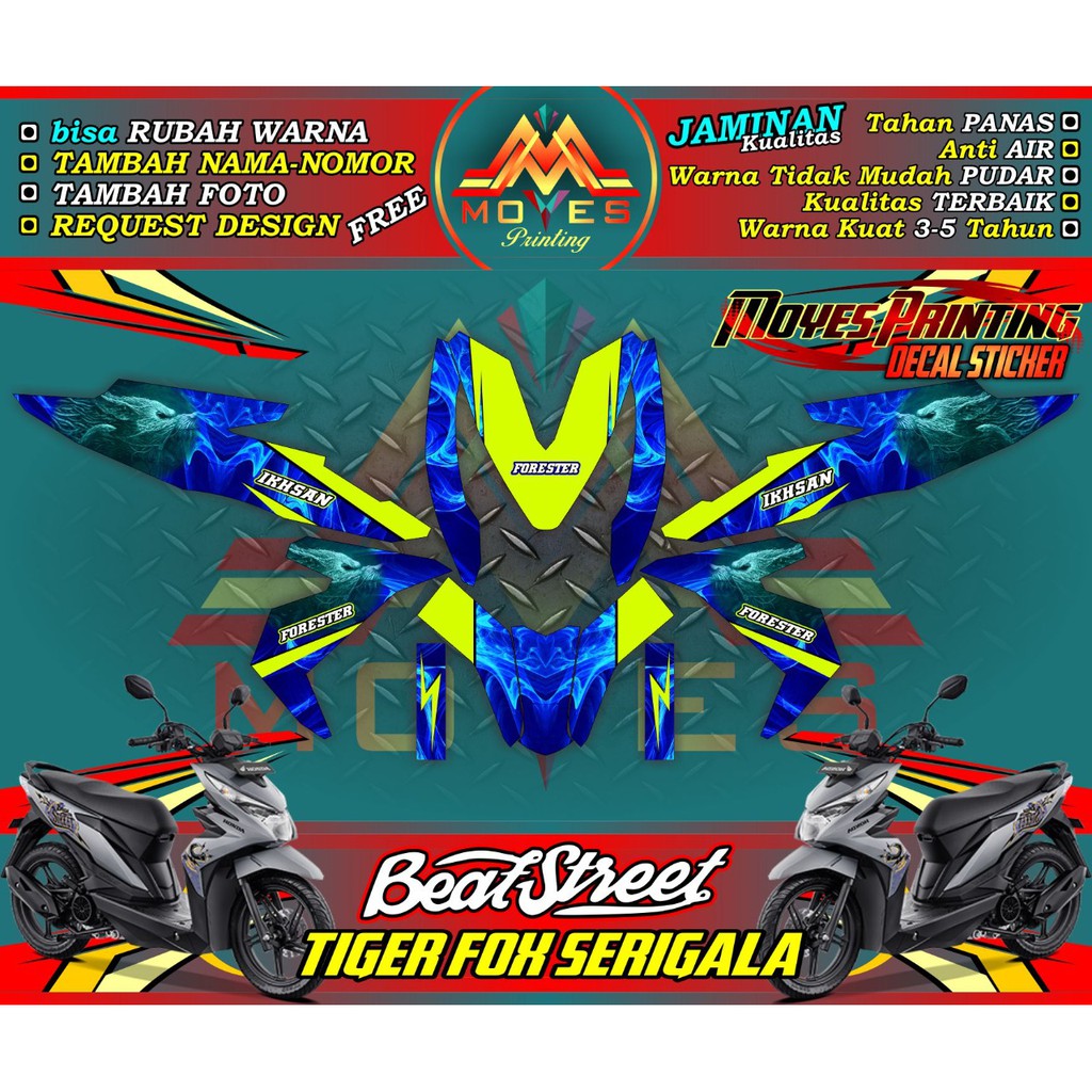 stiker beat stret decal stiker beat stret full body stiker motor beat streat full body