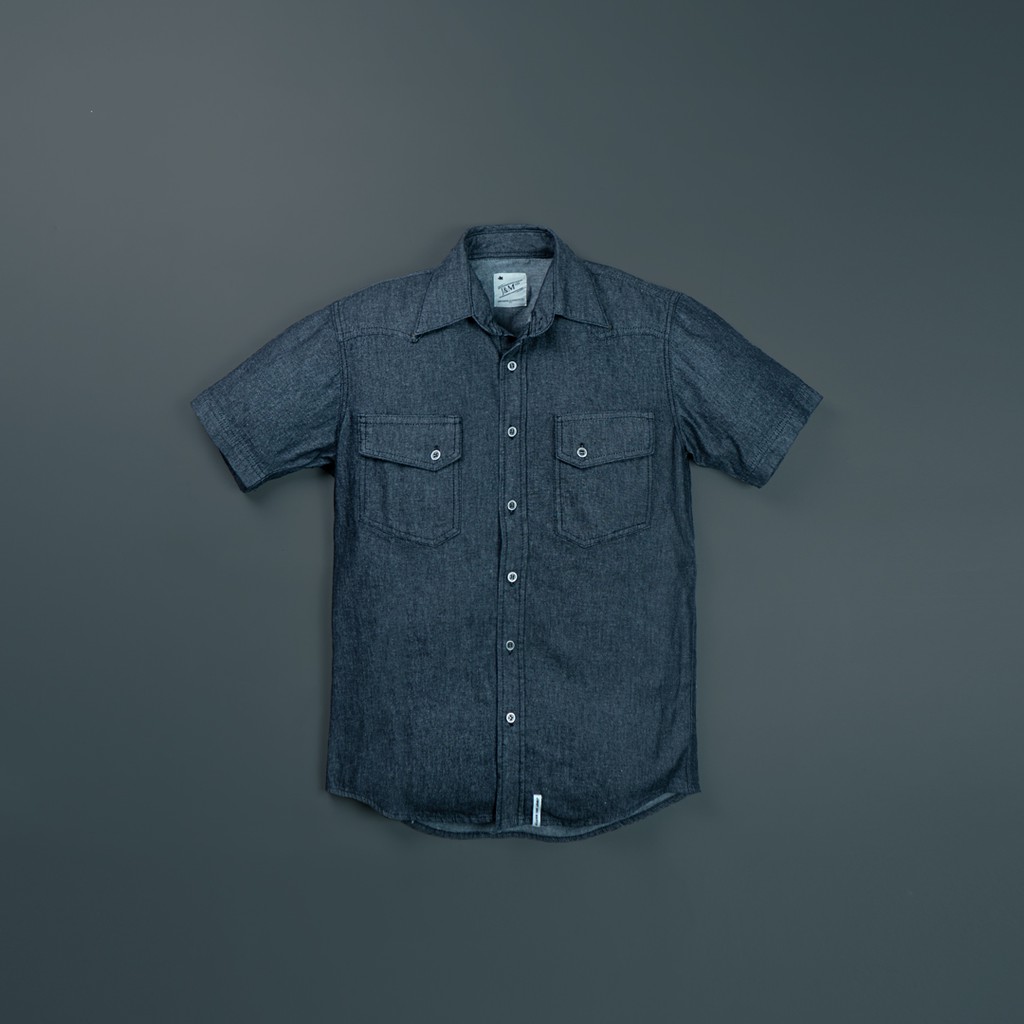 

Jimmy and Martin - Chambray Cowboy Shirt Short Sleeve - 3023