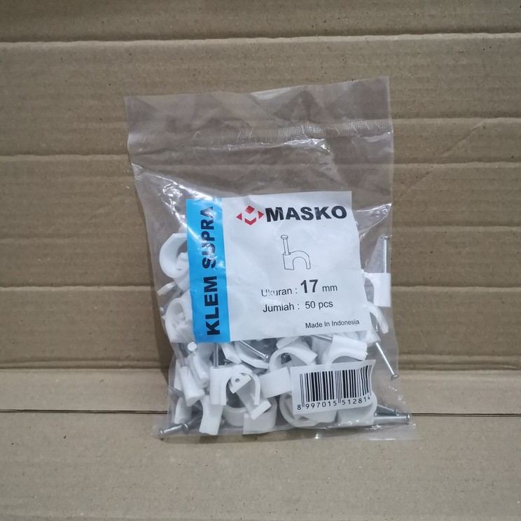 Masko Klem Kabel Supra 17mm 50 Pcs