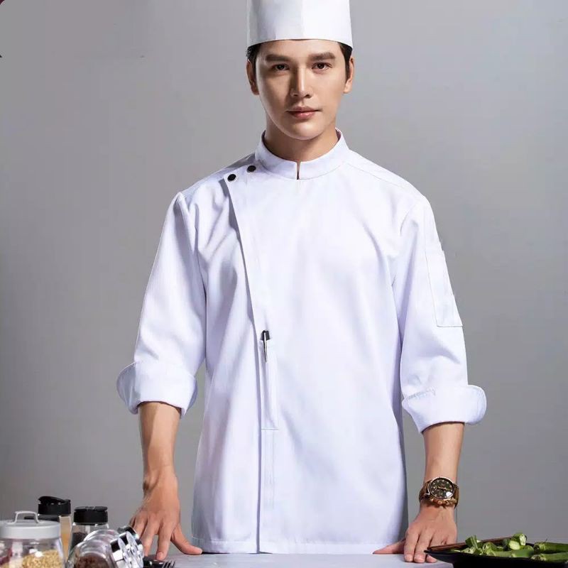 BAJU KOKI KEMEJA CHEF UNISEX Lengan 7/8