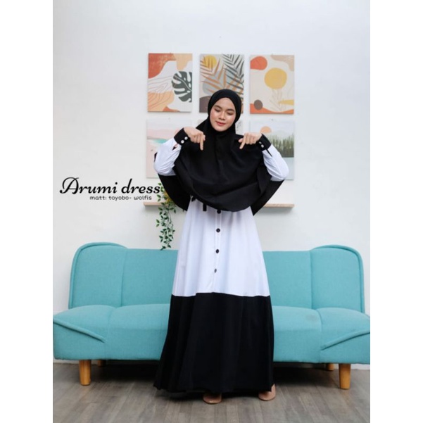 SERAGAM HITAM PUTIH TOYOBO/ GAMIS HITAM PUTIH