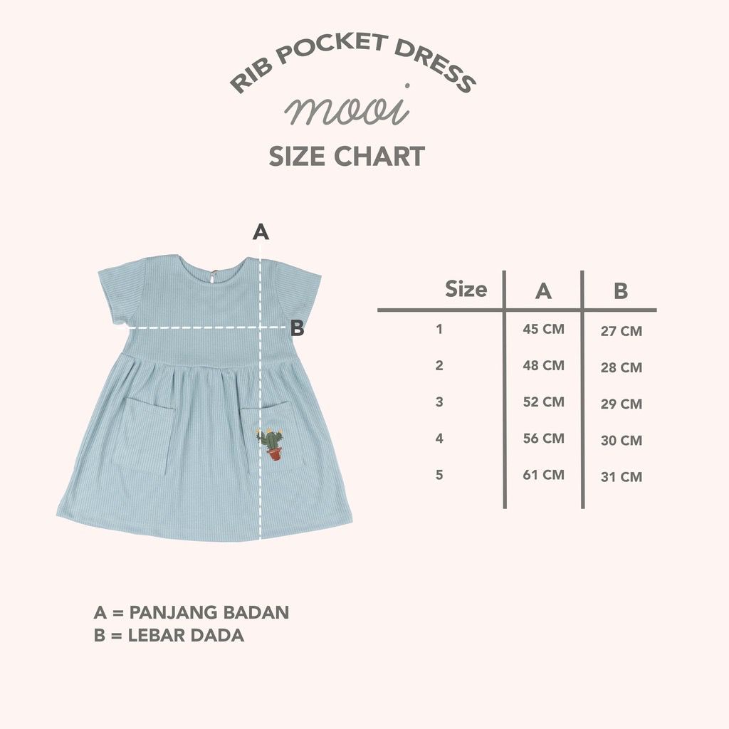 Mooi Baby Rib Pocket Dress New colors / Dress Bayi