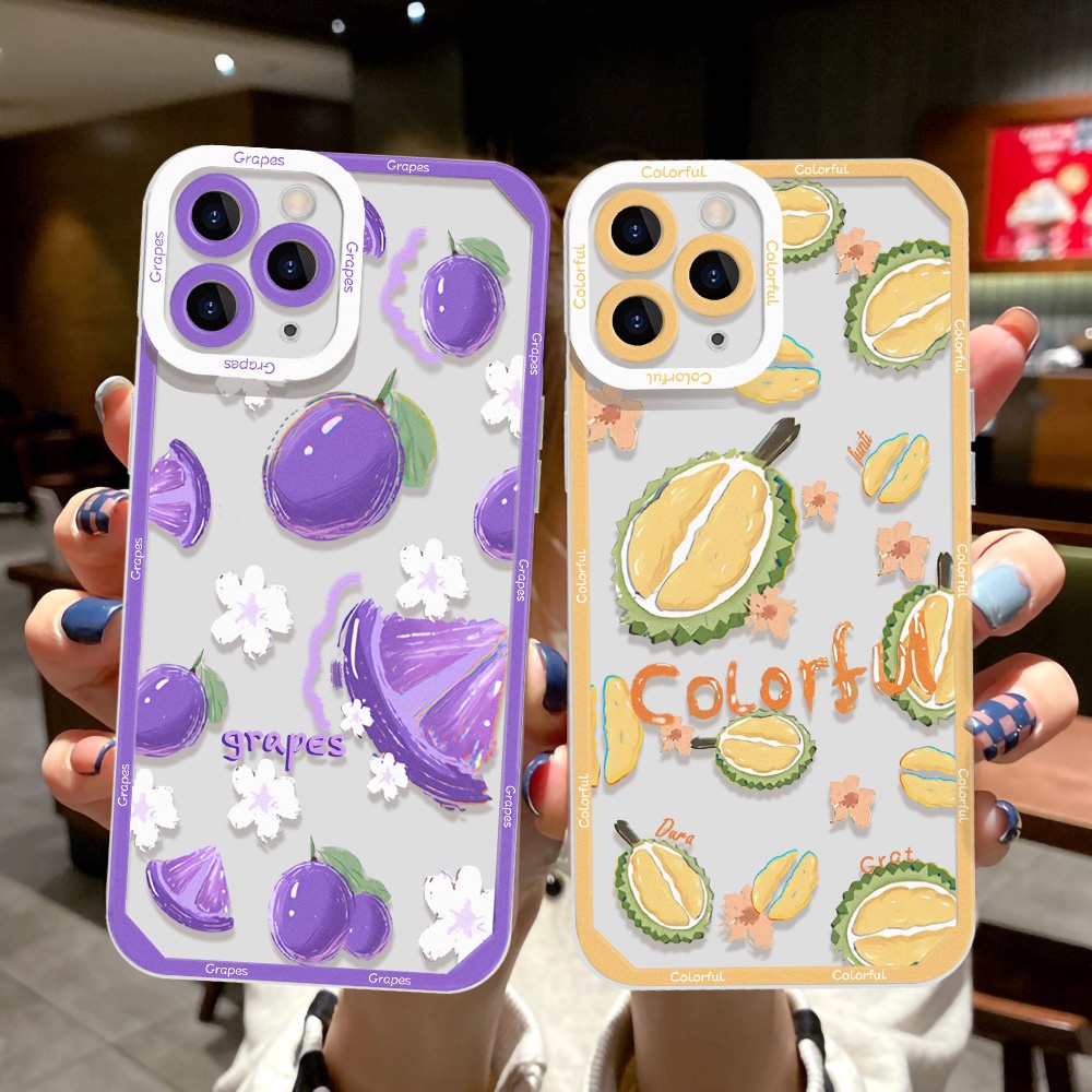 Casing TPU OPPO A9 2020 A5 A15 A16 A5S A3S A7 A12 A12S A12E A53S A93 A95 A94 A5 A11X A32 A33 A74 A56 Motif Buah