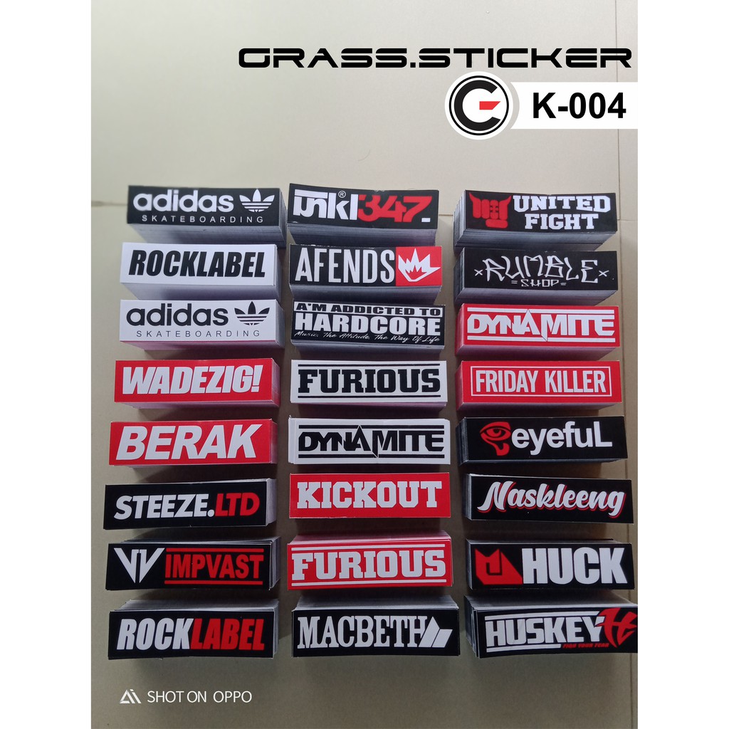 

24 pcs STICKER DISTRO, STICKER UNIK, STICKER SABLON, STICKER CUSTOM, STICKER LUCU, STICKER DEKORASI.