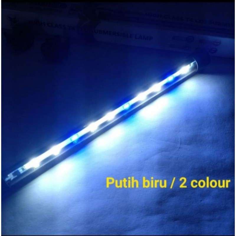 LAMPU CELUP/LAMPU SUBMERSIBLE LED AQUARIUM 50 cm putih biru