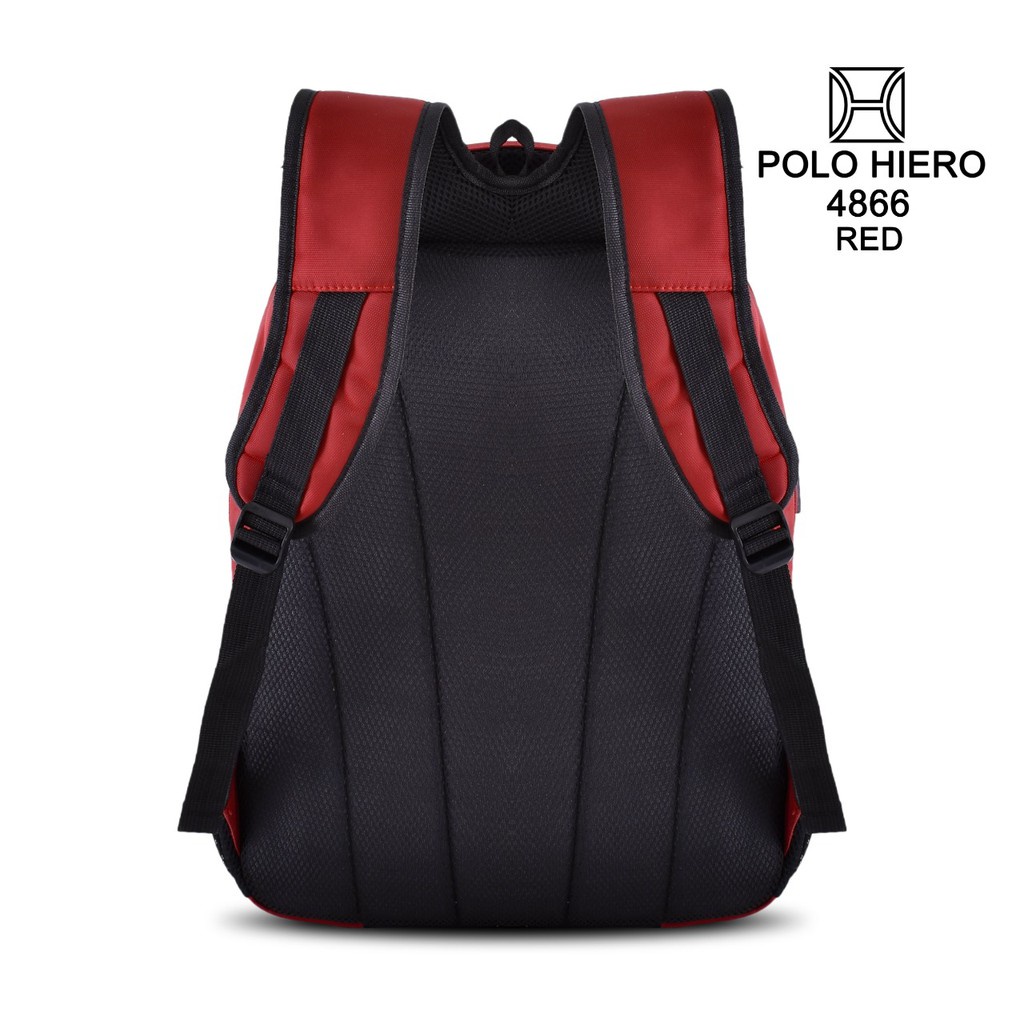 Tas Backpack Ransel Polo Hiero 4866 [Free Kabel USB,Free Rain Cover]