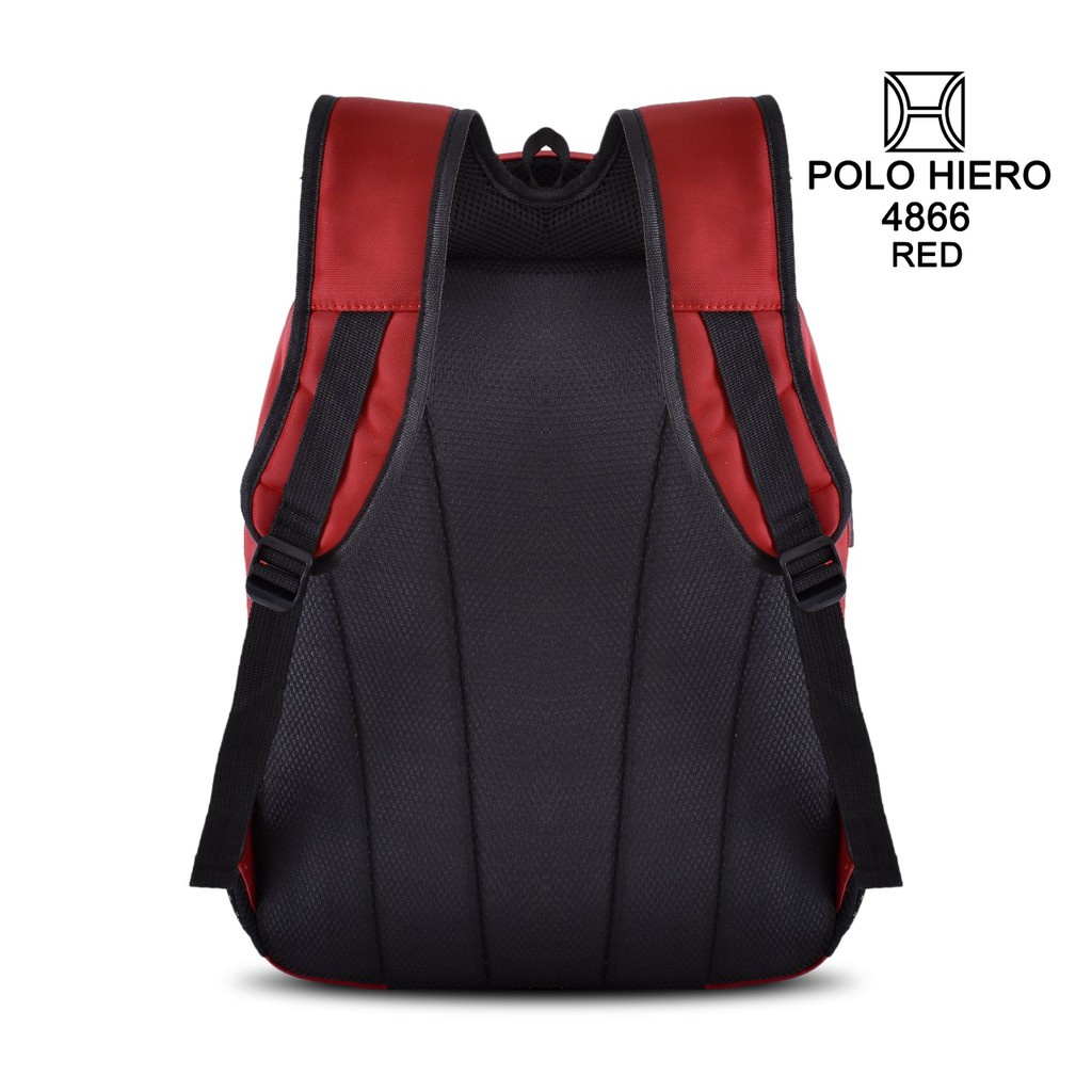 NEW Tas Backpack Ransel Polo Hiero 4866 [Free Kabel USB,Free Rain Cover,Free Gembok Kunci]