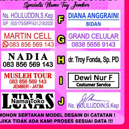 

€ STEMPEL FLASH DOKTER UMUM NIP DAN SIP STEMPEL NAMA BIDAN, DOKTER, APOTEKER, JABATAN, NO HP. CUSTOM STEMPEL Ukuran 43mm x 13mm ↑