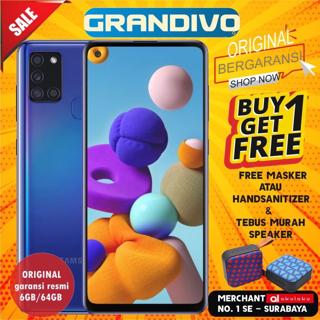 Samsung Galaxy A21s 6GB/64GB 3GB/32GB Garansi Resmi
