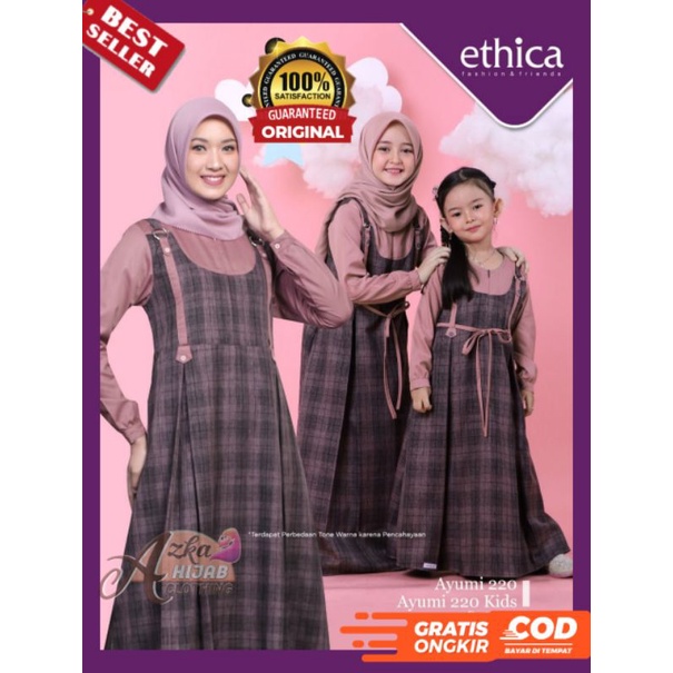 GAMIS ETHICA AYUMI 220 COUPLE MOM &amp; KIDS / BAJU MUSLIM COUPLE TERBARU 2021 / BAJU COUPLE IBU DAN ANAK / BAJU COUPLE MUSLIM IBU DAN ANAK / BAJU MUSLIM COUPLE IBU DAN ANAK / BAJU GAMIS ANAK PEREMPUAN TERBARU / BAJU COUPLE IBU DAN ANAK PEREMPUAN TERBARU