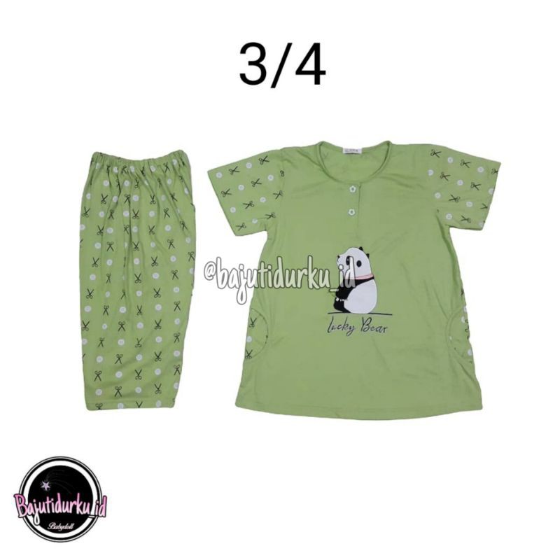 BAJU TIDUR BABYDOLL 3/4 LORITA