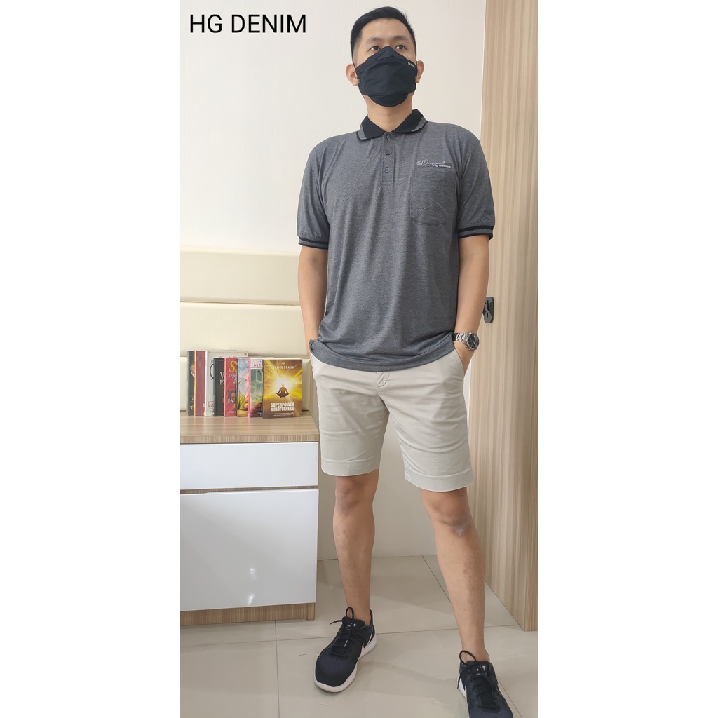 HG DENIM KRAH L COTTON COMBED PRIA KAOS POLO