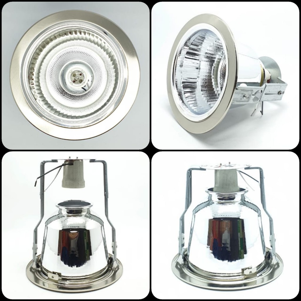 CTL DL 5&quot; Inch SILVER Down Light  5&quot; 2 Kaki (Bisa Stel) Fiting Rumah Lampu Led Kualitas Bagus