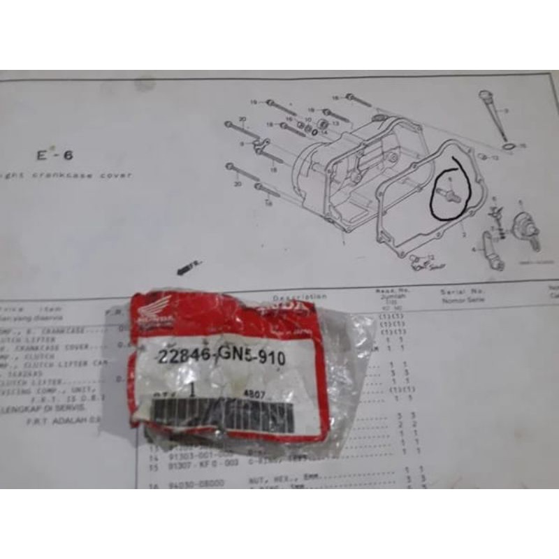 Baut Stelan Kopling Honda Astrea 800 Star Prima Grand Supra Legenda Supra Fit Revo 100 Kode 22846-GN